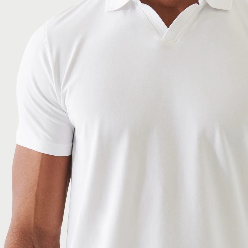 Patrick Assaraf Pima Cotton Stretch Open Men's Polo Shirt
